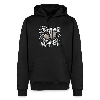Sauter des pierres - Sweat à capuche Premium bio Homme - noir - Devant - Nico (187cm)