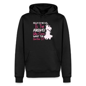 Citations de danse drôles Danseur drôle Raqs sharqi Swing - Sweat à capuche Premium bio Homme - noir - Devant - Nico (187cm)