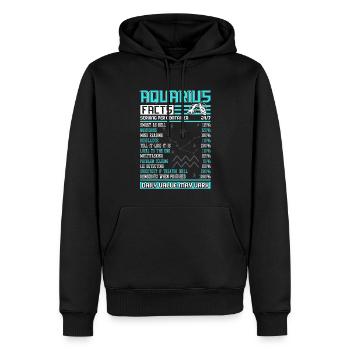 Horoscope du signe de naissance de l’astrologie du Verseau - Sweat à capuche Premium bio Homme - noir - Devant - Nico (187cm)