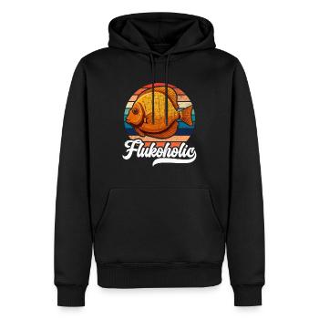 Flunder Fishing Fischfänger Sommerflunder - Männer Premium Bio Hoodie - Schwarz - Vorne - Nico (187cm)