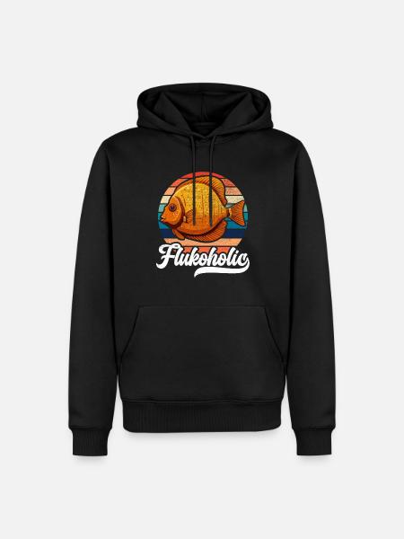 Flunder Fishing Fischfänger Sommerflunder - Männer Premium Bio Hoodie - Schwarz