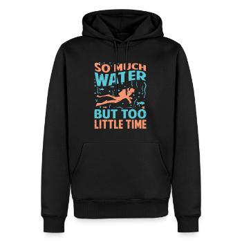 So Much Water But Too Little Time - Men’s Premium Organic Hoodie - black - Front - Nico (187cm)