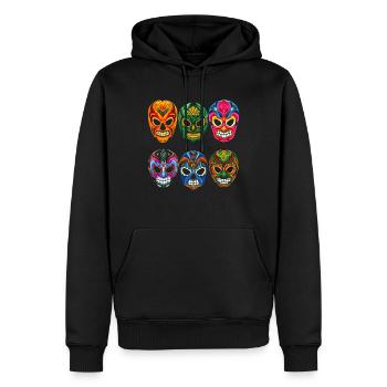 Lucha Libre Wrestler Mexican Wrestling Luchador - Männer Premium Bio Hoodie - Schwarz - Vorne - Nico (187cm)