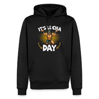 Lucha Libre Wrestler Mexican Wrestling Luchador - Männer Premium Bio Hoodie - Schwarz - Vorne - Nico (187cm)