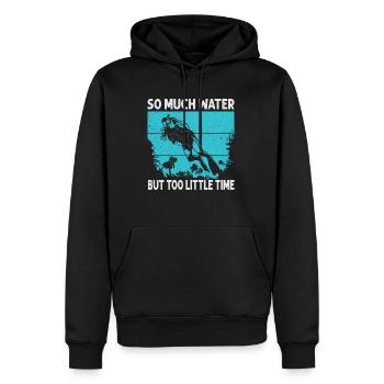 So Much Water But Too Little Time - Men’s Premium Organic Hoodie - black - Front - Nico (187cm)