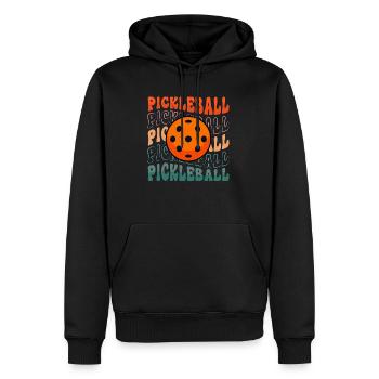 Pickleball Pickleball Pickleball - Sweat à capuche Premium bio Homme - noir - Devant - Nico (187cm)