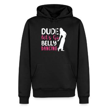 Citations de danse drôles Danseur drôle Raqs sharqi Swing - Sweat à capuche Premium bio Homme - noir - Devant - Nico (187cm)