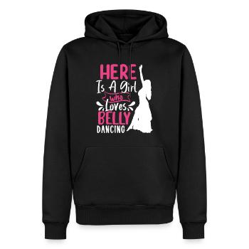 Funny Belly Dancer, Belly Dancing Quotes Dancers - Männer Premium Bio Hoodie - Schwarz - Vorne - Nico (187cm)