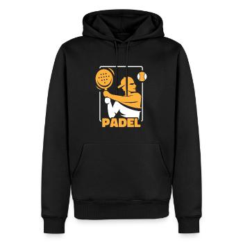 Padel Cool - Männer Premium Bio Hoodie - Schwarz - Vorne - Nico (187cm)