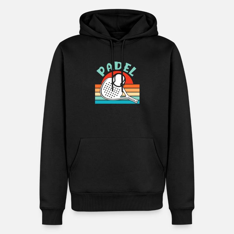 Le padel - Sweat à capuche Premium bio Homme - noir