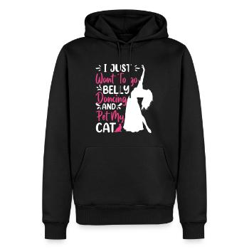 Citations de danse drôles Danseur drôle Raqs sharqi Swing - Sweat à capuche Premium bio Homme - noir - Devant - Nico (187cm)