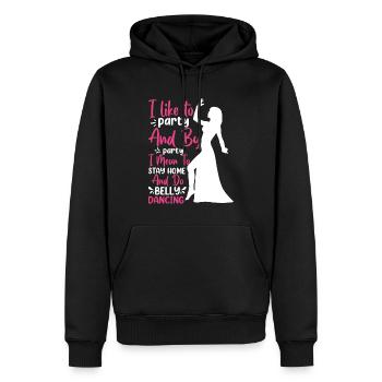 Citations de danse drôles Danseur drôle Raqs sharqi Swing - Sweat à capuche Premium bio Homme - noir - Devant - Nico (187cm)