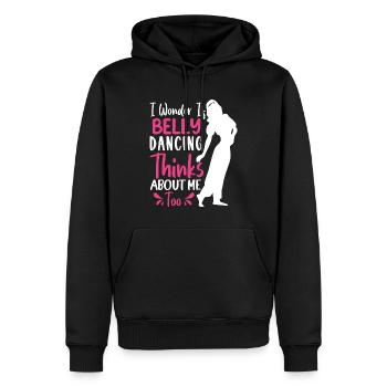 Funny Belly Dancer, Belly Dancing Quotes & Jokes - Männer Premium Bio Hoodie - Schwarz - Vorne - Nico (187cm)
