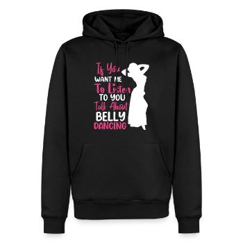 Citations de danse drôles Danseur drôle Raqs sharqi Swing - Sweat à capuche Premium bio Homme - noir - Devant - Nico (187cm)