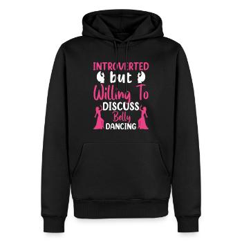 Citations de danse drôles Danseur drôle Raqs sharqi Swing - Sweat à capuche Premium bio Homme - noir - Devant - Nico (187cm)