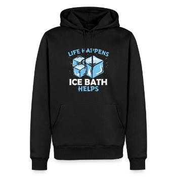 Ice Bath Challenge Ice Bucket Challenge en tant que - Sweat à capuche Premium bio Homme - noir - Devant - Nico (187cm)