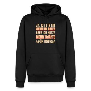 Webentwickler Programmierer Informatiker - Männer Premium Bio Hoodie - Schwarz - Vorne - Nico (187cm)