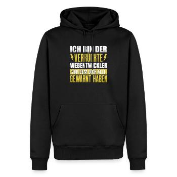 Webentwickler Programmierer Informatiker - Männer Premium Bio Hoodie - Schwarz - Vorne - Nico (187cm)