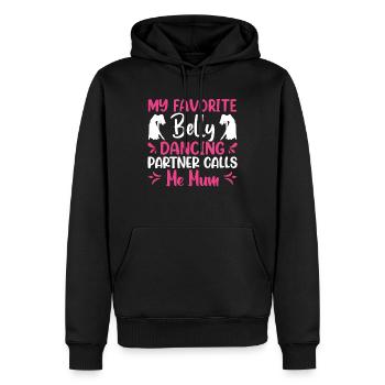 Citations de danse drôles Danseur drôle Raqs sharqi Swing - Sweat à capuche Premium bio Homme - noir - Devant - Nico (187cm)
