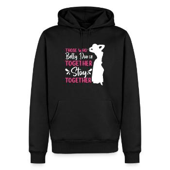 Citations de danse drôles Danseur drôle Raqs sharqi Swing - Sweat à capuche Premium bio Homme - noir - Devant - Nico (187cm)