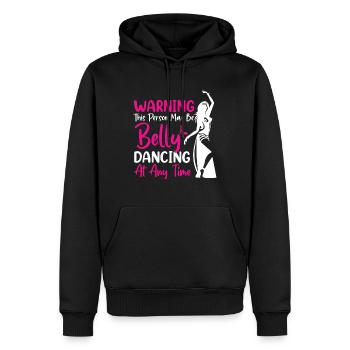 Citations de danse drôles Danseur drôle Raqs sharqi Swing - Sweat à capuche Premium bio Homme - noir - Devant - Nico (187cm)