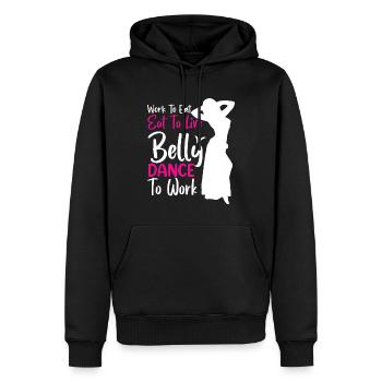 Citations de danse drôles Danseur drôle Raqs sharqi Swing - Sweat à capuche Premium bio Homme - noir - Devant - Nico (187cm)