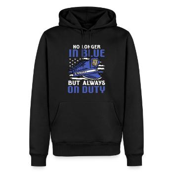 Policier à la retraite Police à la retraite - Sweat à capuche Premium bio Homme - noir - Devant - Nico (187cm)