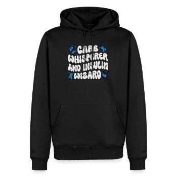 Carb Whisperer And Insulin Wizard - Männer Premium Bio Hoodie - Schwarz - Vorne - Nico (187cm)