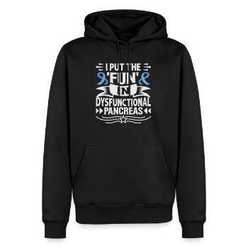 J’ai mis le plaisir dans un pancréas dysfonctionnel - Sweat à capuche Premium bio Homme - noir - Devant - Nico (187cm)
