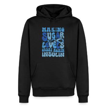 Rendre le taux de sucre dans le sang à nouveau excellent - Sweat à capuche Premium bio Homme - noir - Devant - Nico (187cm)