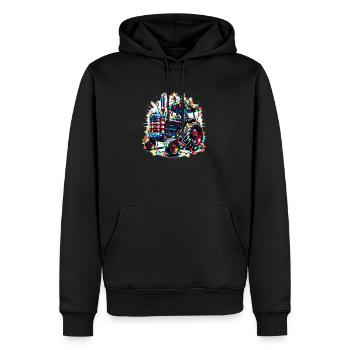 USA Monster Truck - Weihnachtslichter Lichterkette - Männer Premium Bio Hoodie - Schwarz - Vorne - Nico (187cm)