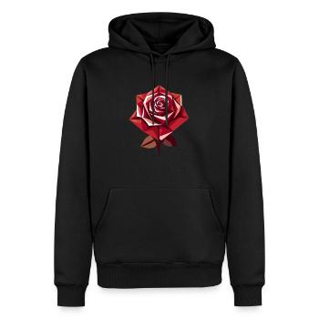 Rose rouge Goth - Sweat à capuche Premium bio Homme - noir - Devant - Nico (187cm)