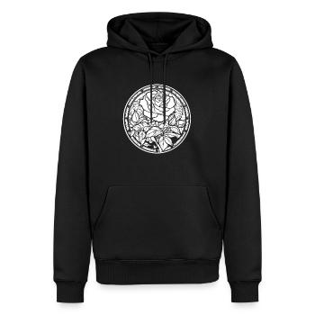 Rose rouge Goth - Sweat à capuche Premium bio Homme - noir - Devant - Nico (187cm)