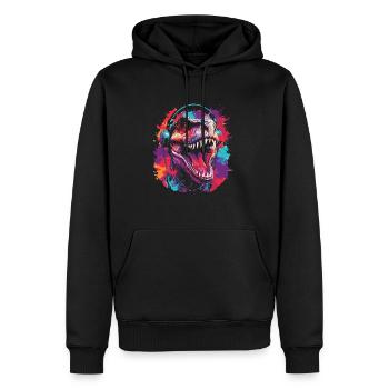 Trex T Rex Dino Party - Sweat à capuche Premium bio Homme - noir - Devant - Nico (187cm)