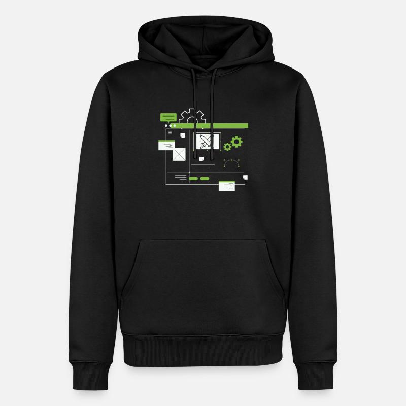 Entwickler Coder Programmierer - Männer Premium Bio Hoodie - Schwarz