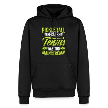 Pickleball Because Tennis Was Too Mainstream - Men’s Premium Organic Hoodie - black - Front - Nico (187cm)