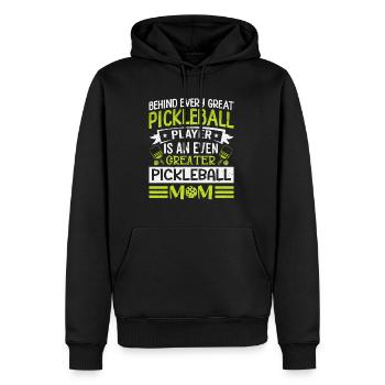 Behind Every Pickleball Player Is A Greater Mom - Men’s Premium Organic Hoodie - black - Front - Nico (187cm)