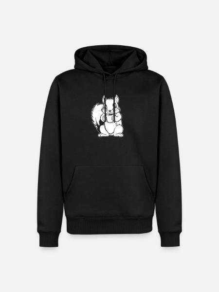 Eichhörnchen Kaffee - Männer Premium Bio Hoodie - Schwarz