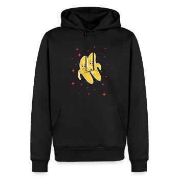 Cute Banana Couple Hugging Banana Fruits Lovers - Männer Premium Bio Hoodie - Schwarz - Vorne - Nico (187cm)
