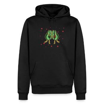 Cute Avocado Couple Hugging Avocado Fruits Lovers - Männer Premium Bio Hoodie - Schwarz - Vorne - Nico (187cm)