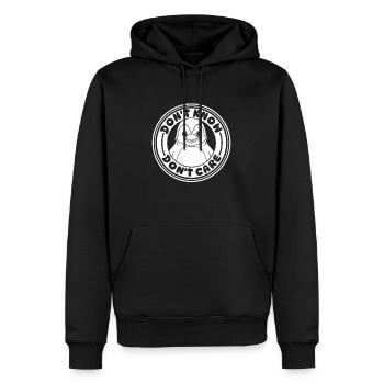Pingouin Drôle Ne Sais Pas Ne Se Soucie - Sweat à capuche Premium bio Homme - noir - Devant - Nico (187cm)