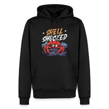 Mignon bernard-l’ermite crabes crustacés - Sweat à capuche Premium bio Homme - noir - Devant - Nico (187cm)