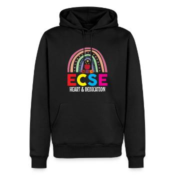 Frühkindliche Sonderpädagogik Hochbegabt Lehrer - Männer Premium Bio Hoodie - Schwarz - Vorne - Nico (187cm)
