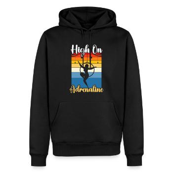 Retro Trapezkünstler Zirkus-Artist Akrobatik - Männer Premium Bio Hoodie - Schwarz - Vorne - Nico (187cm)