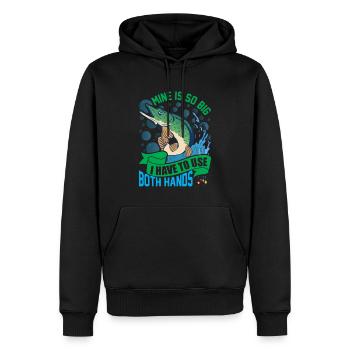 Hechtfischen Fischfänger Hecht Fischer Angler - Männer Premium Bio Hoodie - Schwarz - Vorne - Nico (187cm)
