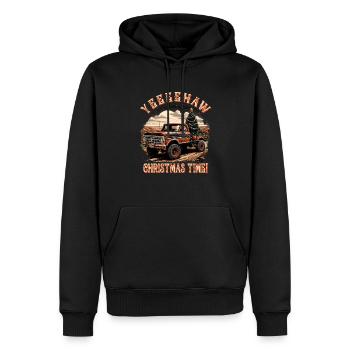 Yeehaw It's Christmas Time – Pick-up-truck - Männer Premium Bio Hoodie - Schwarz - Vorne - Nico (187cm)