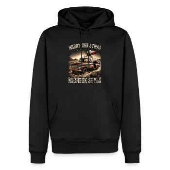 Merry Christmas Redneck Style - Pick up Truck - Männer Premium Bio Hoodie - Schwarz - Vorne - Nico (187cm)