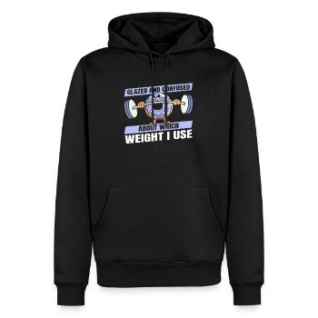 Donut Fitness Funny Donut Gym - Sweat à capuche Premium bio Homme - noir - Devant - Nico (187cm)