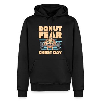Donut Fitness Funny Donut Gym - Sweat à capuche Premium bio Homme - noir - Devant - Nico (187cm)