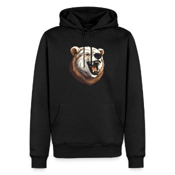 Bear Brown Bear Smiling - Men’s Premium Organic Hoodie - black - Front - Nico (187cm)